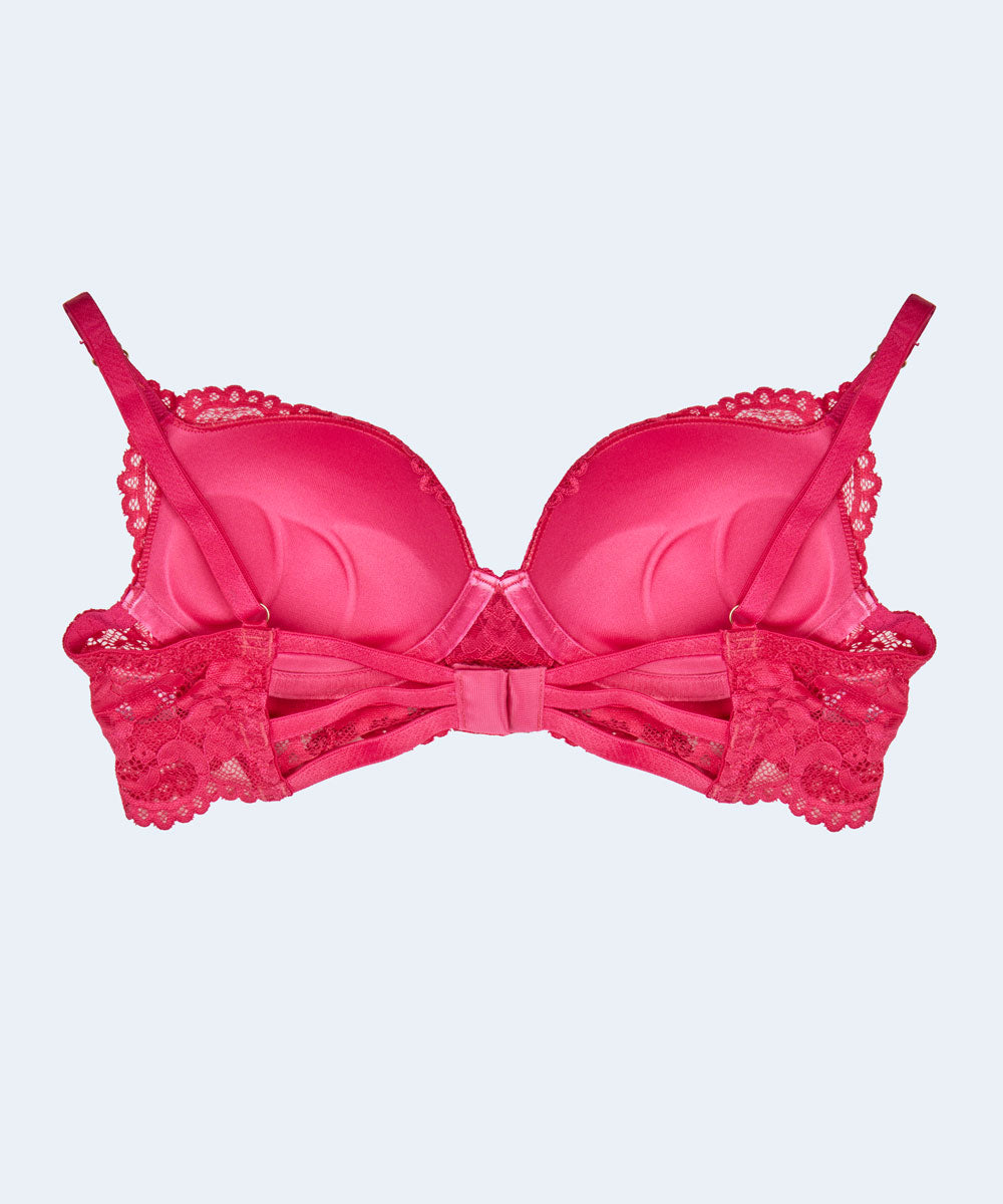 Sutiã com bojo de Renda com Tiras nas Costas - JACKIE LINGERIE
