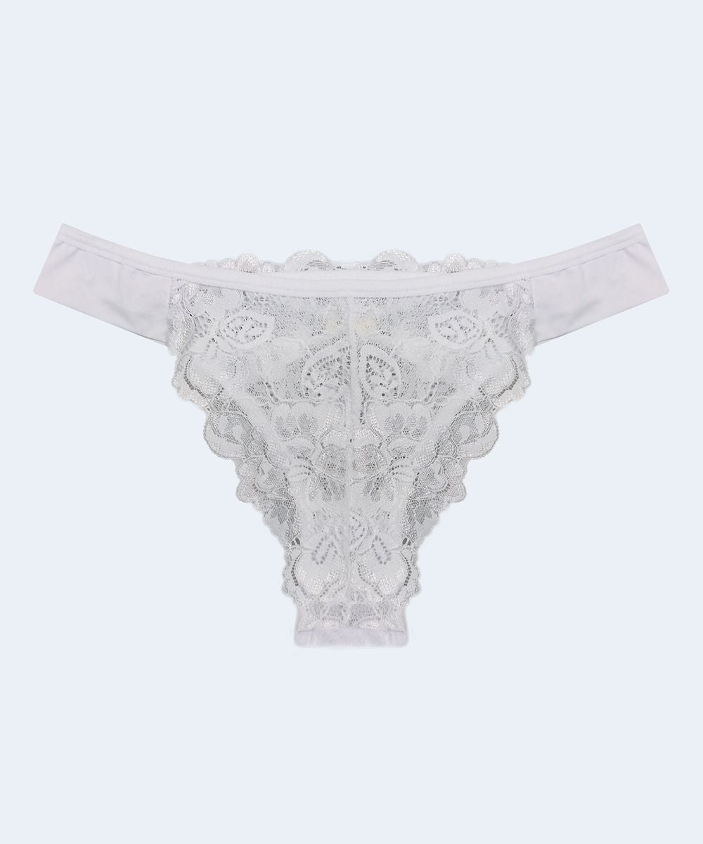 Calcinha Biquini de Microfibra com Renda - JACKIE LINGERIE