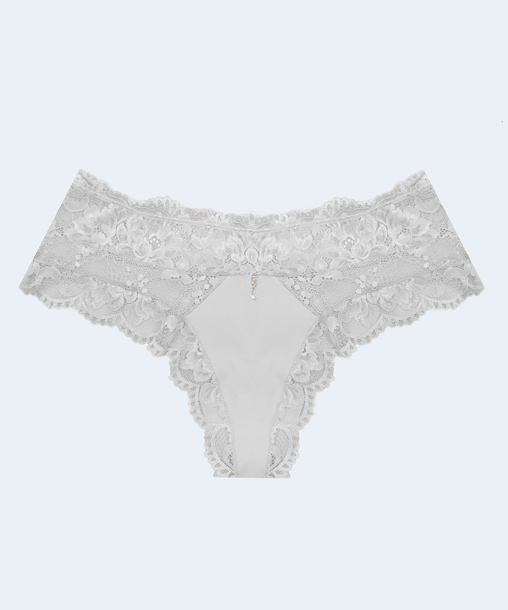 Calcinha de Renda com Microfibra Fio Duplo Plus Size - JACKIE