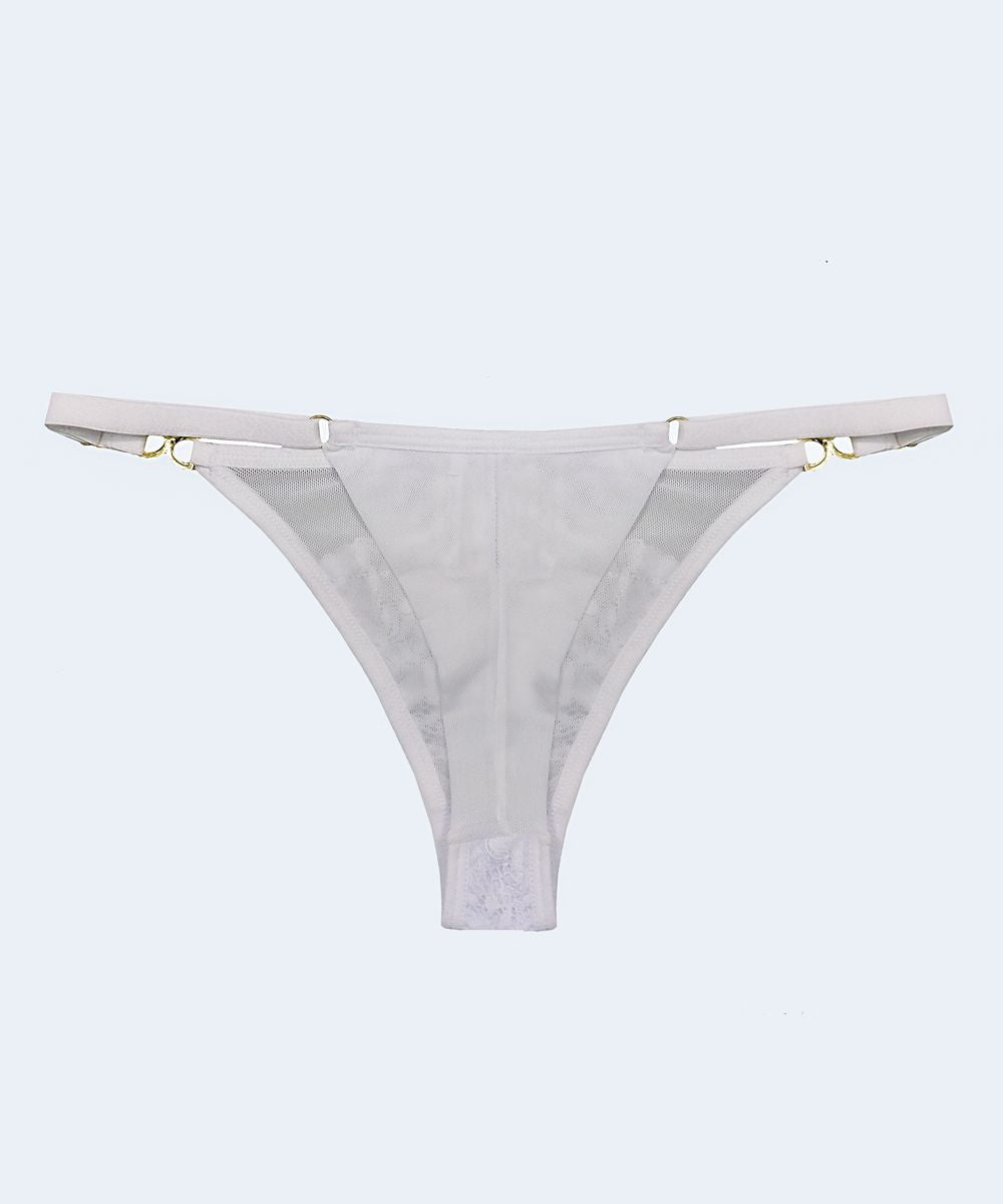 Calcinha String Renda com Tule Fio e Biju - JACKIE