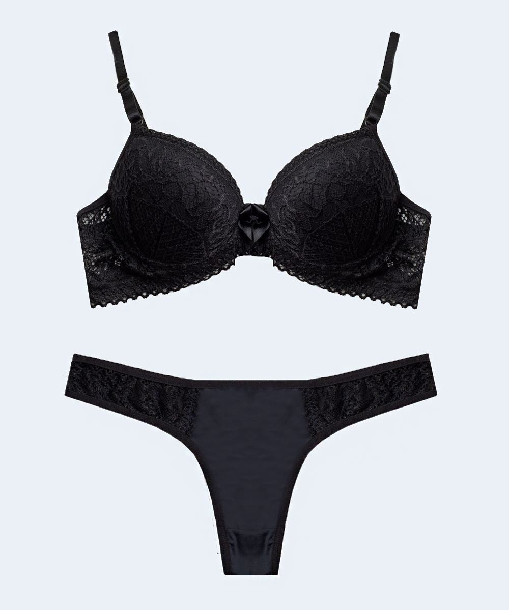 Conjunto de Renda com Calcinha Fio Duplo - FEMME FATALLE