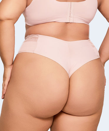 Calcinha Plus Size Fio Dental Duplo Renda Cos - NAYANE