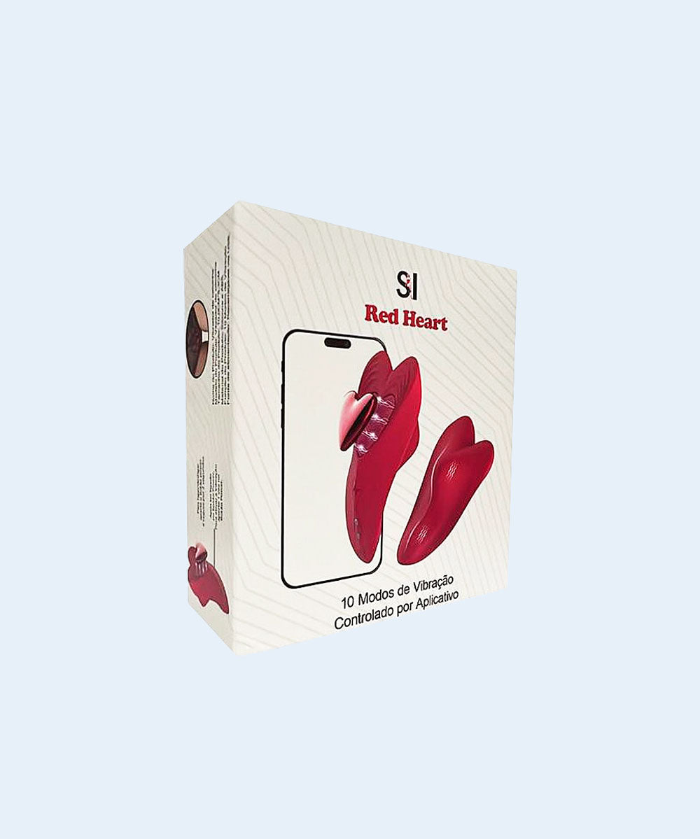 Vibrador de calcinha Red Heart a Longa distância Via APP - SEXY IMPORT
