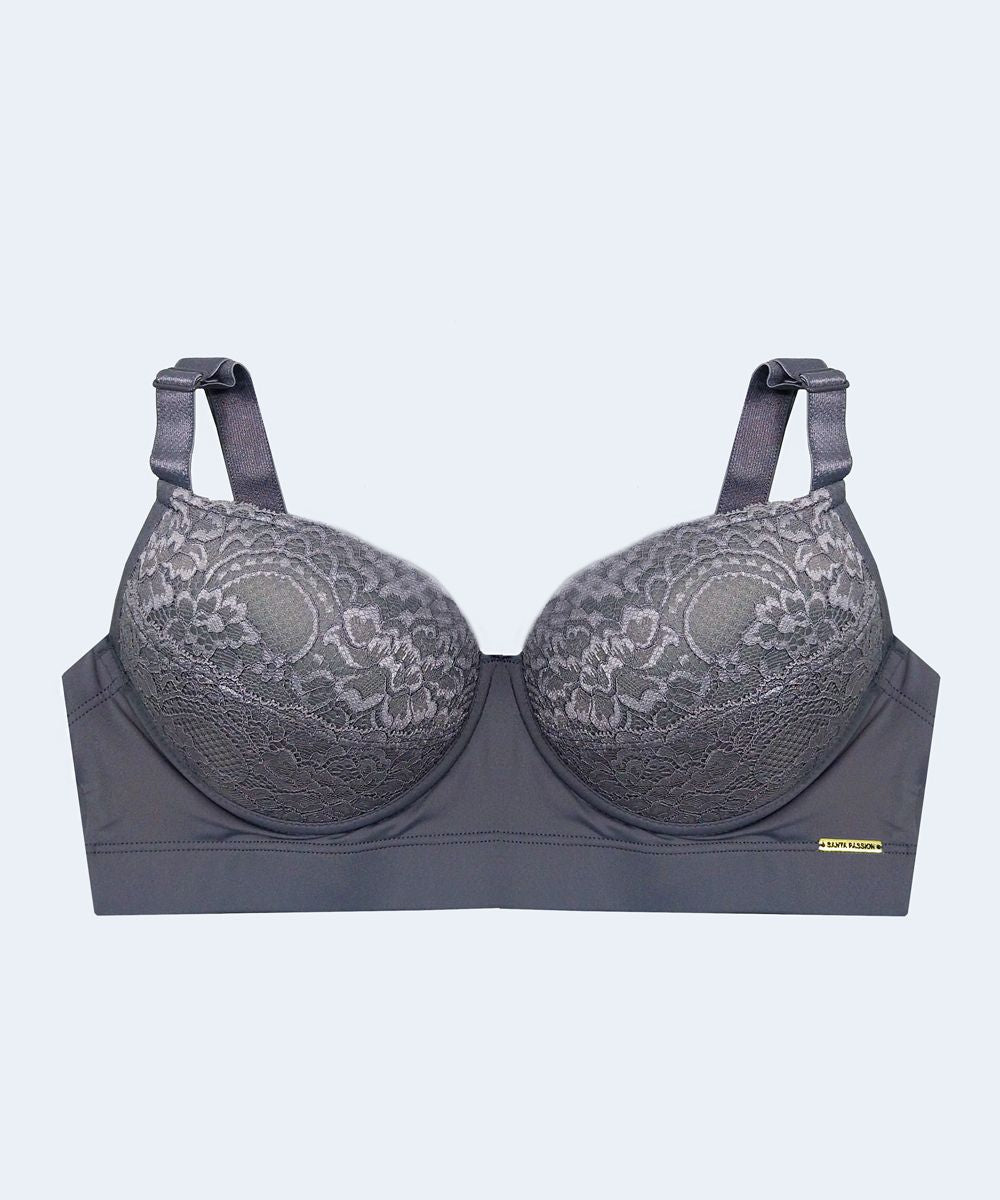 Sutiã de Microfibra com Renda Plus Size (Linha Luxurious) - SANTA PASSION