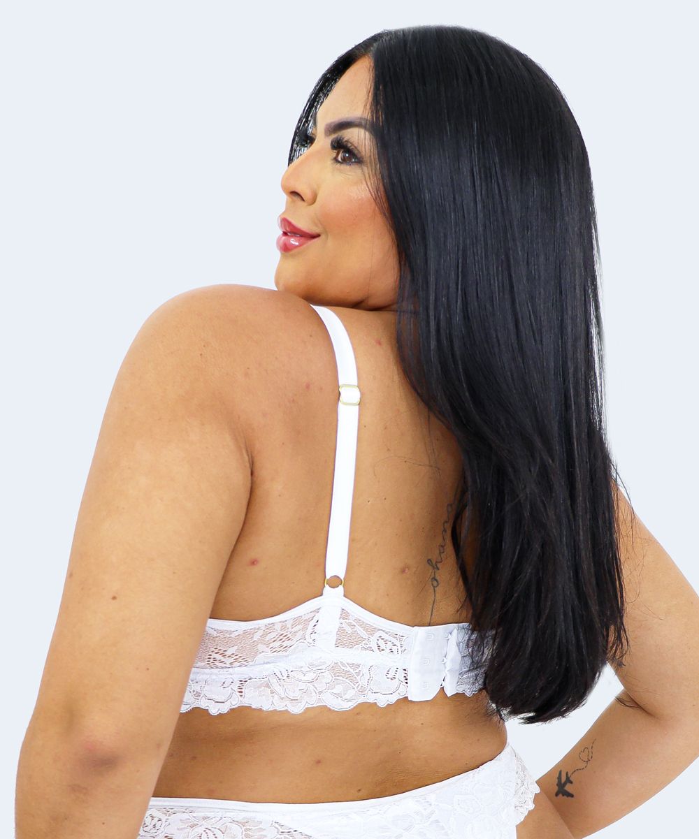 Sutiã sem Bojo com Detalhe Coração Plus Size - JACKIE