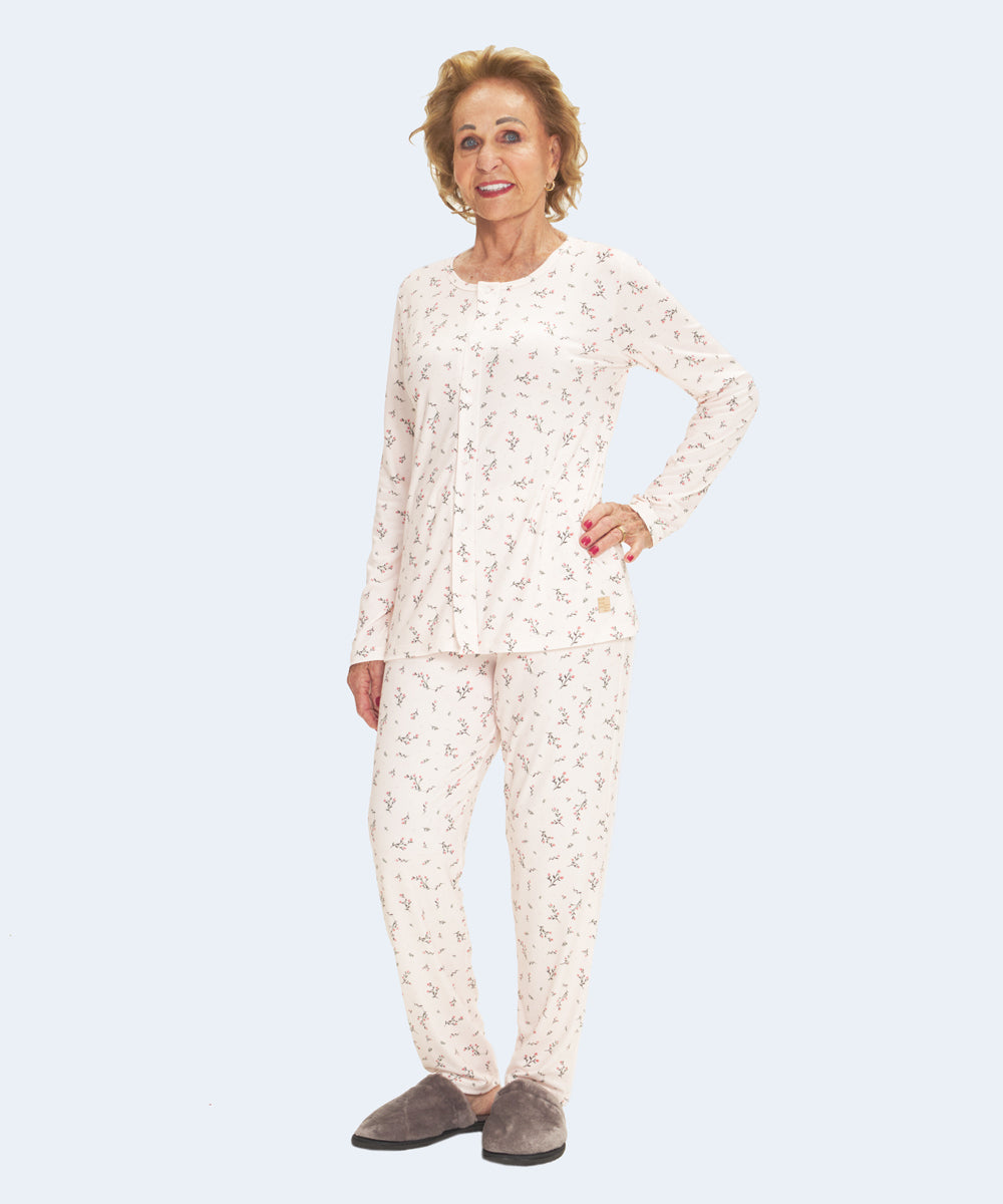 Pijama Peach Touch Aberto Estampado - DANKA