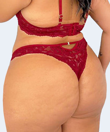 Calcinha Renda Com Biju Plus Size - JACKIE LINGERIE
