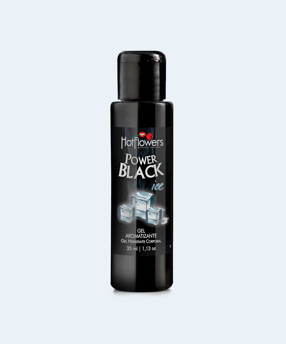Gel Beijável Excitante Power Black Ice - HOT FLOWERS