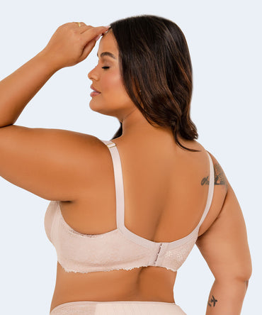 Sutiã Microfibra Trabalhada Sem Bojo Renda Plus Size - VI LINGERIE