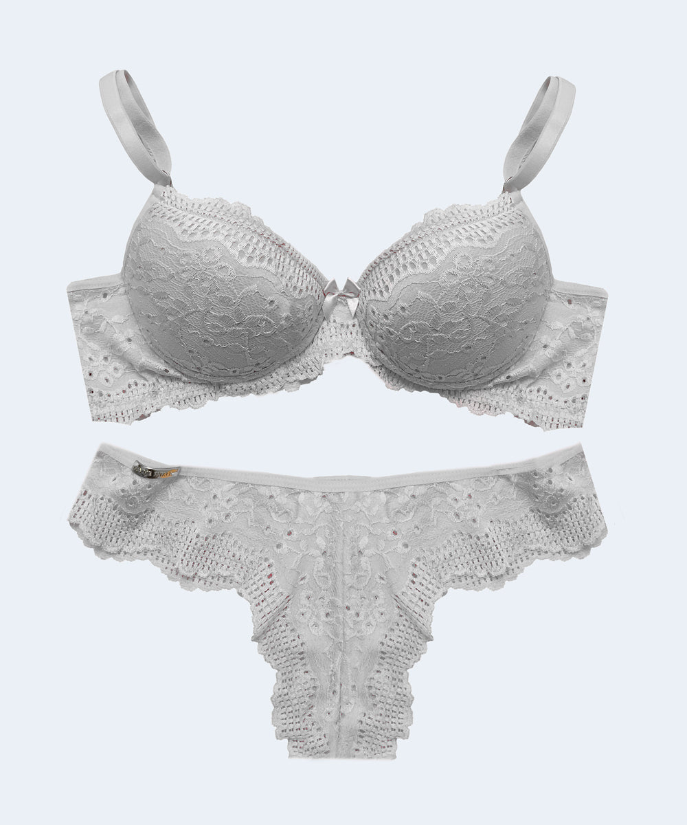 Conjunto de Laise com Bojo Calcinha Biquini - FEMME FATALLE