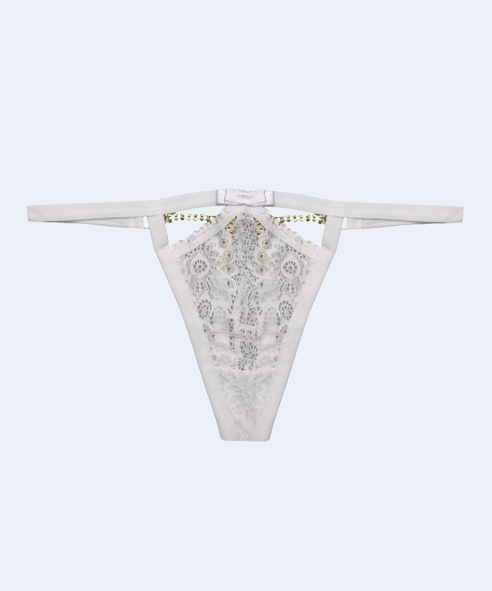 Calcinha Renda String com Strass - MARYS LENE