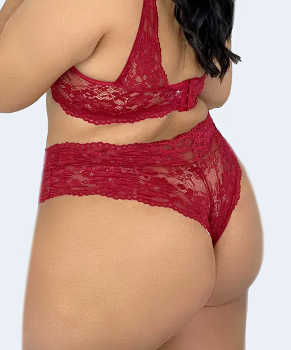 Calcinha Renda Com Costura no Cós Plus Size - JACKIE LINGERIE