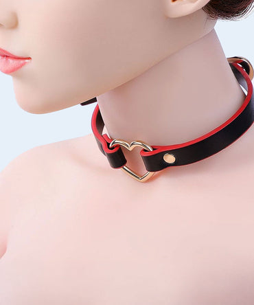 Coleira Bondage com Coração / Choker - Preto - SEXY IMPORT