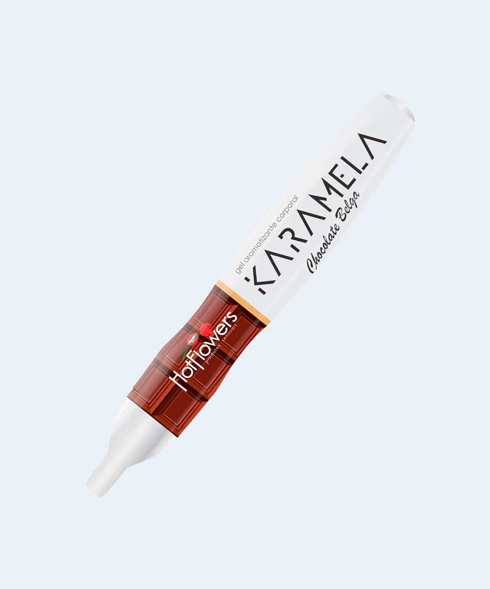 Caneta Comestível KARAMELA de Chocolate Belga - HOT FLOWERS