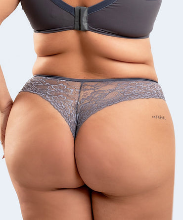 Calcinha Fio Plus em Microfibra com Detalhe em Renda - SANTA PASSION