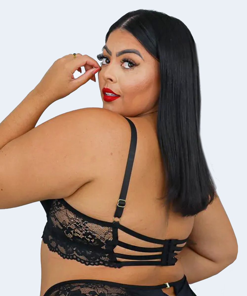 Sutiã sem Bojo com Aro Plus Size com tiras nas Costas - JACKIE LINGERIE