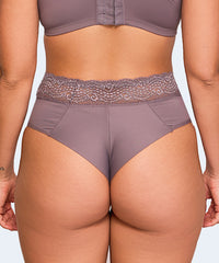 Calcinha de Microfibra Fio Dental Duplo Lisa Renda Cos - NAYANE LINGERIE