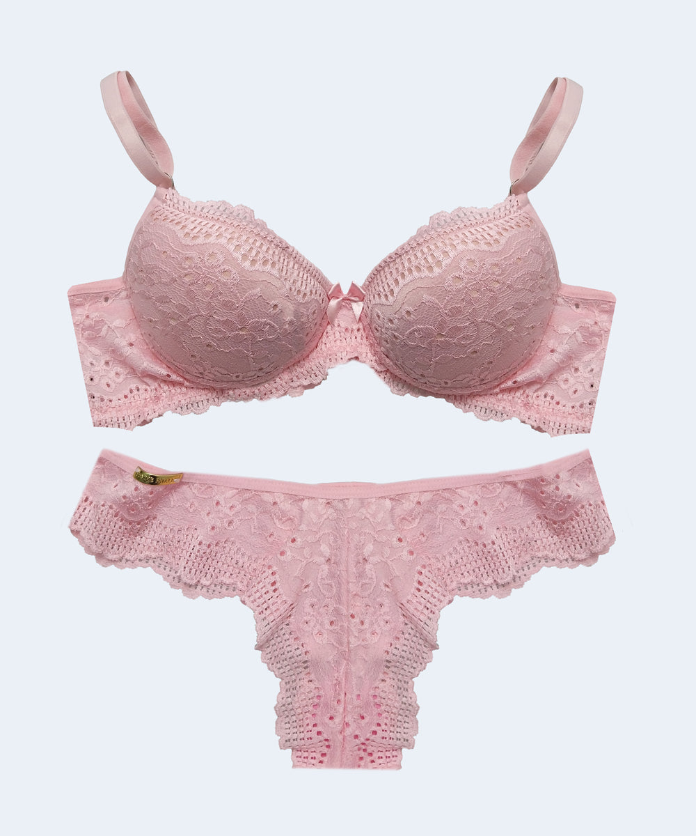 Conjunto de Laise com Bojo Calcinha Biquini - FEMME FATALLE
