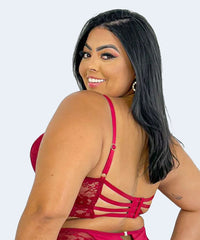 Sutiã sem Bojo com Aro Plus Size com tiras nas Costas - JACKIE LINGERIE