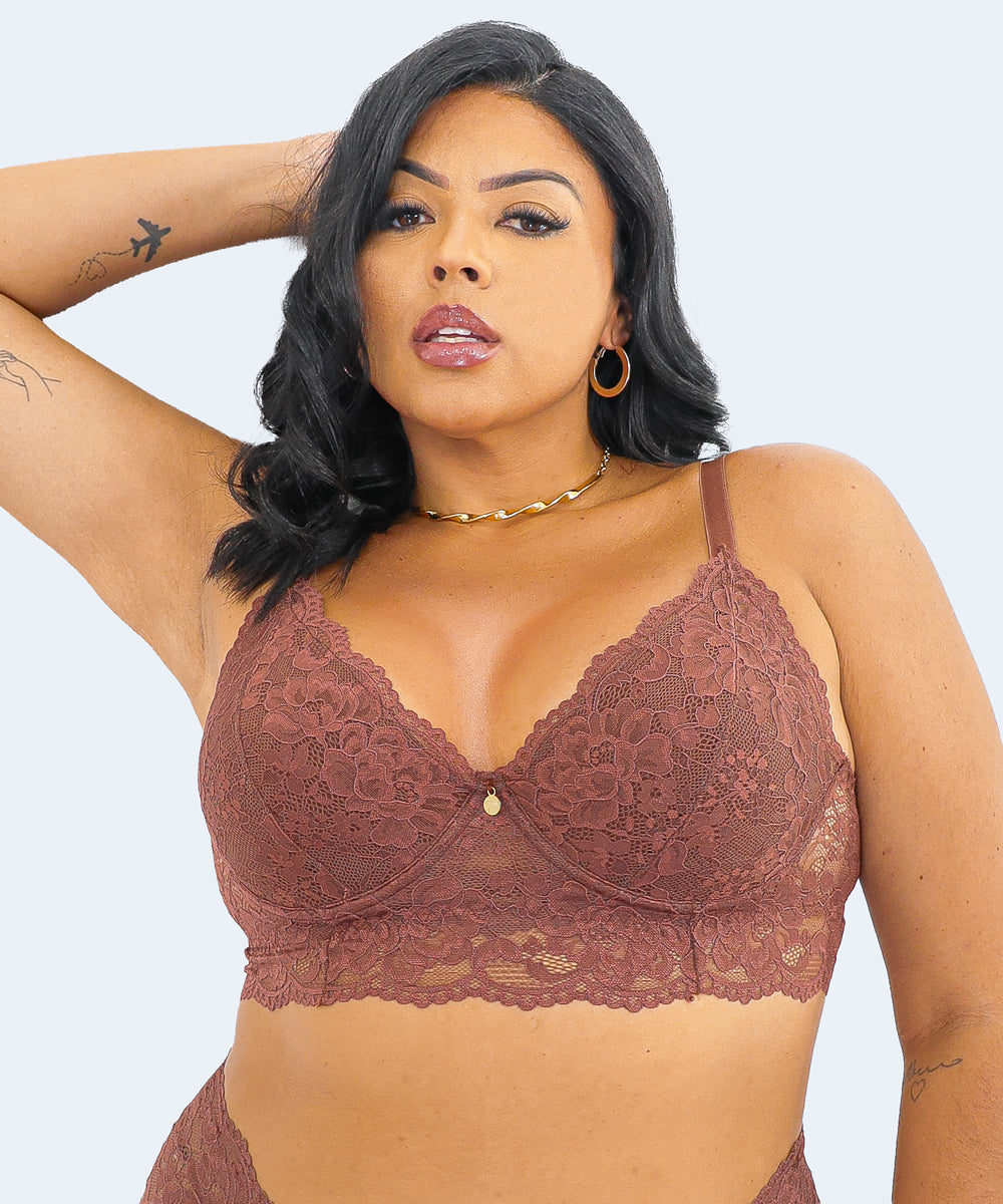 Sutiã sem Bojo com Aro Plus Size com tiras nas Costas - JACKIE LINGERIE