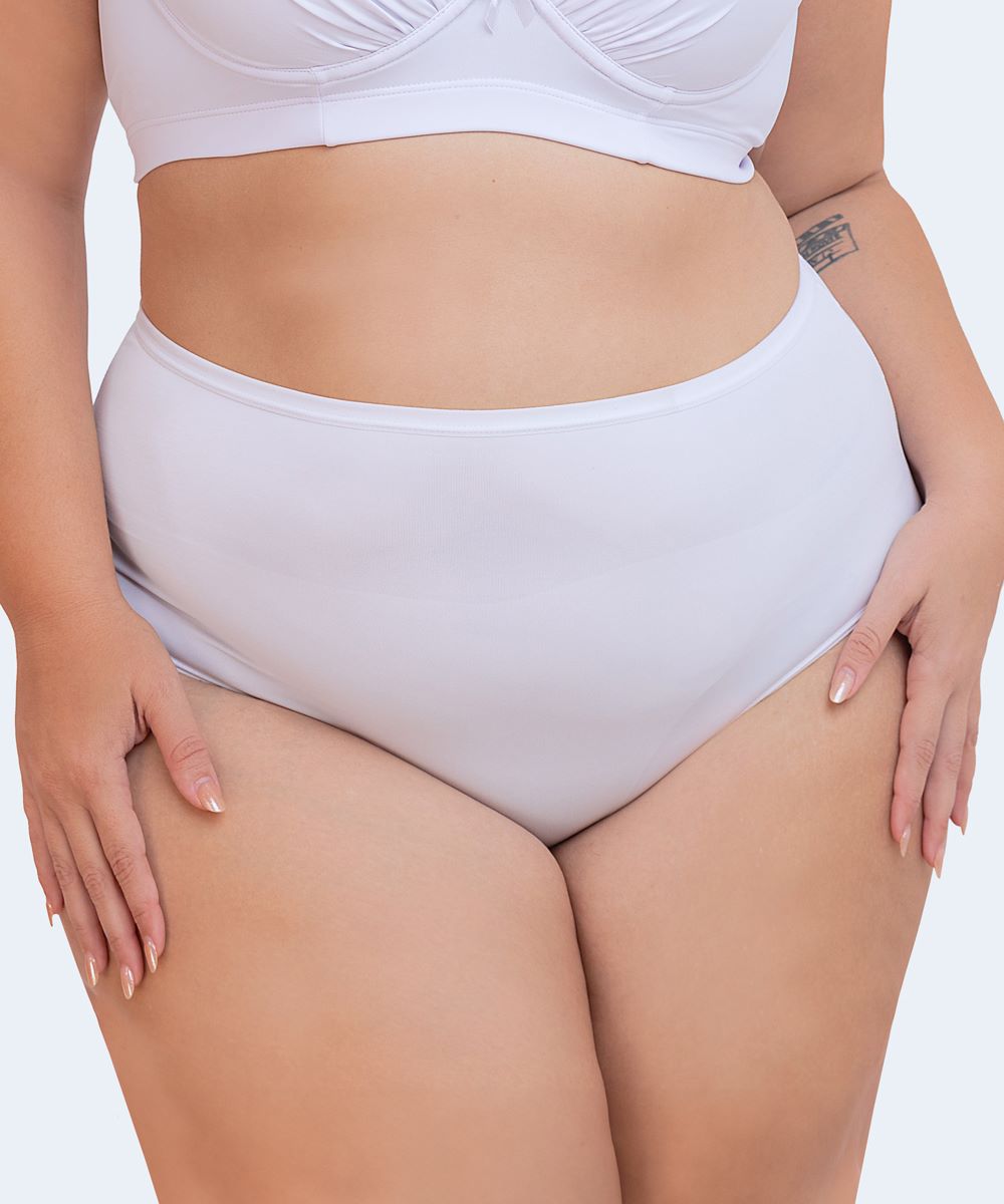 Calcinha De Microfibra Alta Plus Size (Linha Básica) - SANTA PASSION