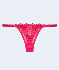 Calcinha String Fio Duplo de Renda e Microfibra - JACKIE LINGERIE
