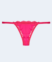 Calcinha String Fio Duplo de Renda e Microfibra - JACKIE LINGERIE