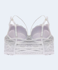 Sutiã Cropped de Renda com Bojo e Detalhe com Tira - JACKIE LINGERIE