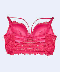 Sutiã Cropped de Renda com Bojo e Detalhe com Tira - JACKIE LINGERIE