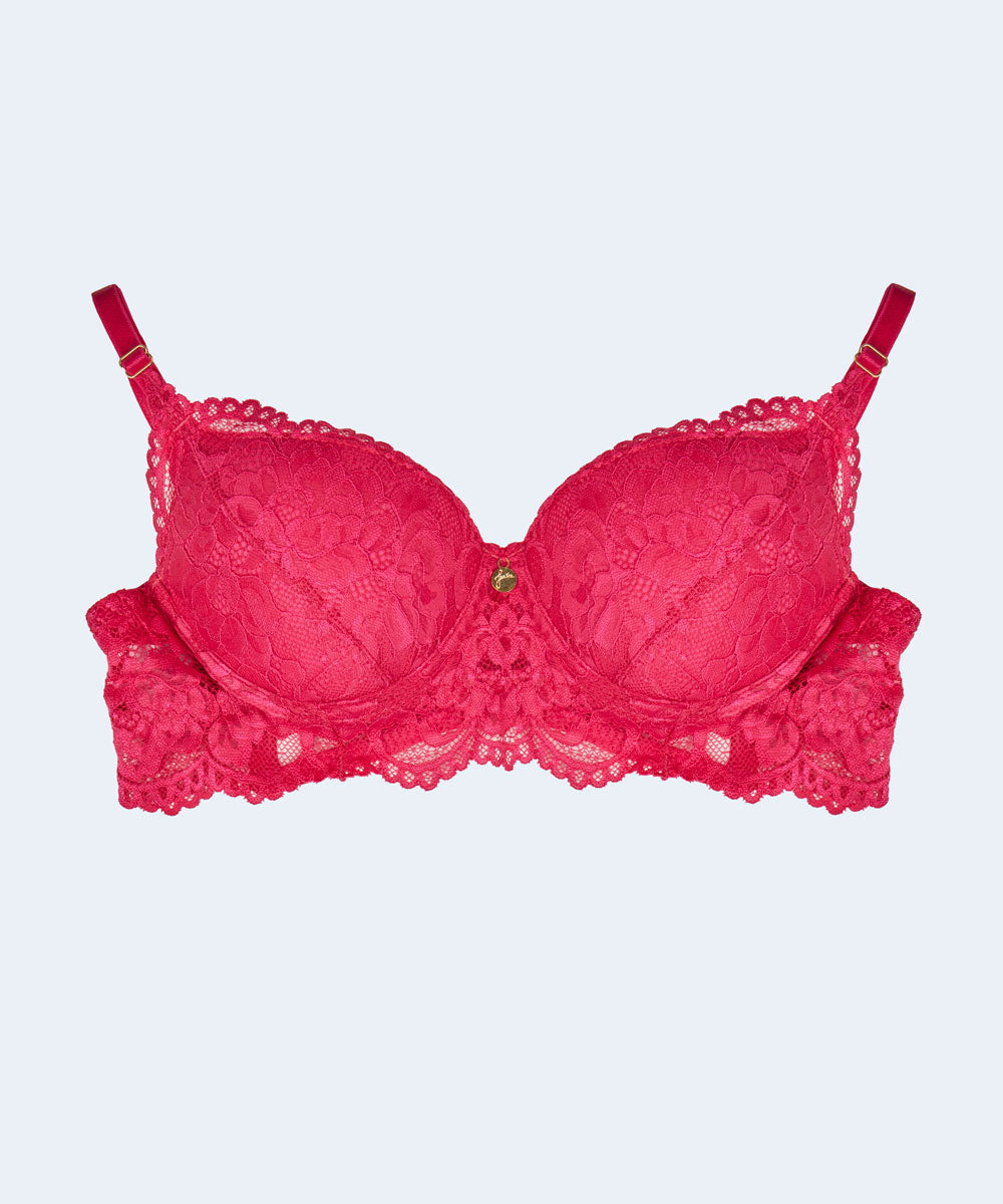 Sutiã com bojo de Renda com Tiras nas Costas - JACKIE LINGERIE