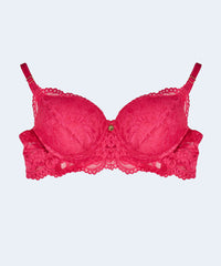 Sutiã com bojo de Renda com Tiras nas Costas - JACKIE LINGERIE