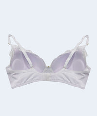 Sutiã com bojo de Renda e Microfibra na Base e Biju - JACKIE LINGERIE