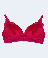 Sutiã com bojo de Renda e Microfibra na Base e Biju - JACKIE LINGERIE