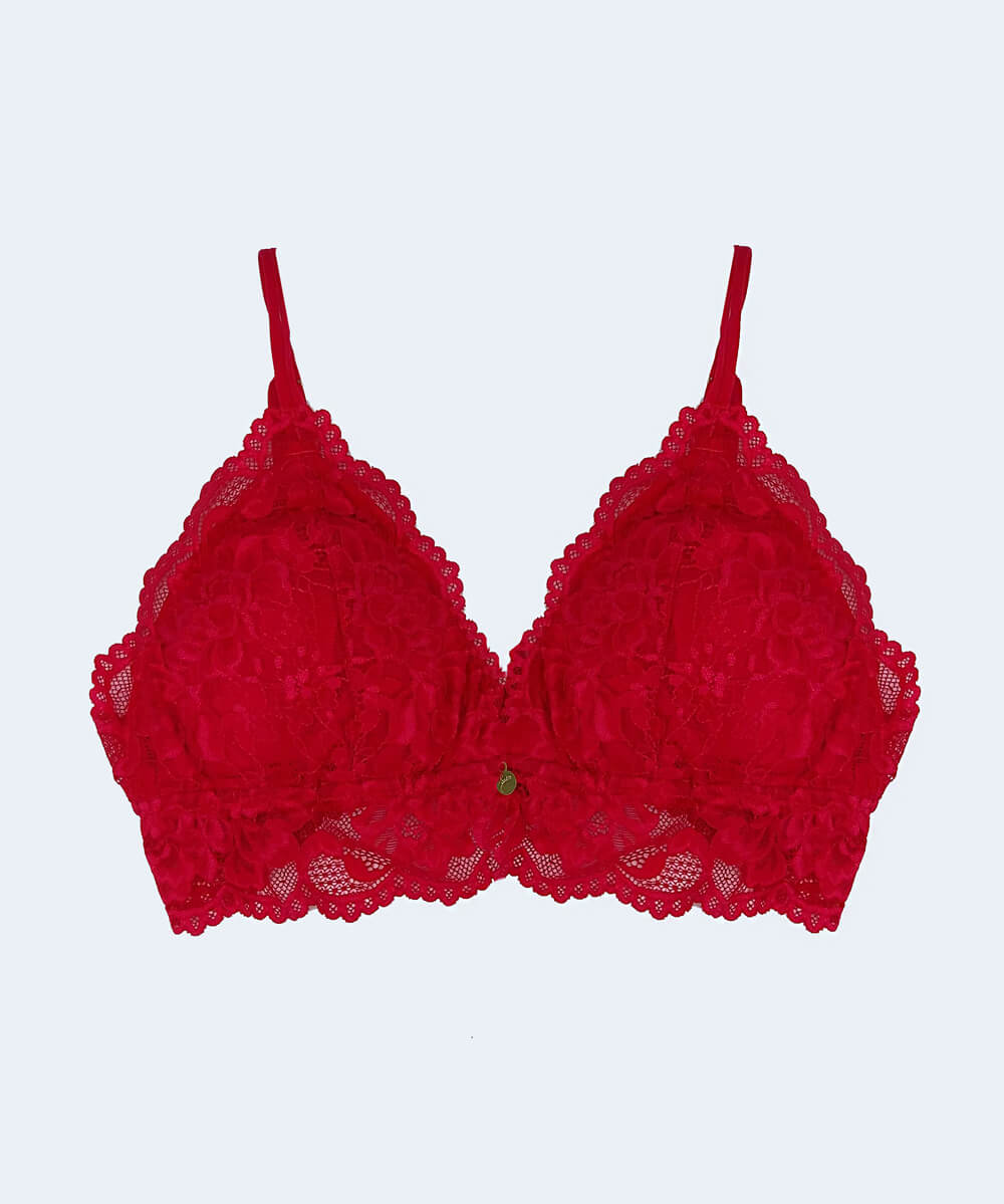 Sutiã de Renda com Bojo Removível - JACKIE LINGERIE