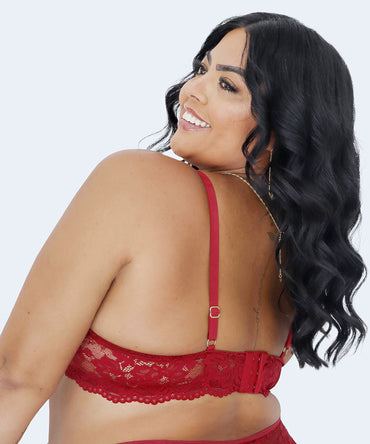 Sutiã sem Bojo com Aro Plus Size com tiras nas Alças - JACKIE LINGERIE