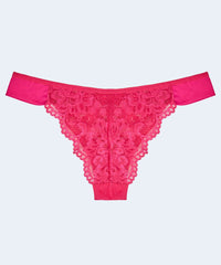Calcinha Biquini de Microfibra com Renda - JACKIE LINGERIE