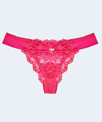 Calcinha Biquini de Microfibra com Renda - JACKIE LINGERIE