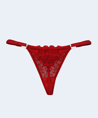 Calcinha String de Renda com Fio com Detalhe Coração - JACKIE