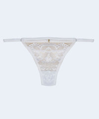 Calcinha String Renda com Tule e Biju - JACKIE LINGERIE