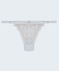 Calcinha String Renda com Tule e Biju - JACKIE LINGERIE