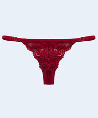 Calcinha String Renda com Tule e Biju - JACKIE LINGERIE