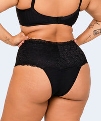 Calcinha Microfibra Trabalhada renda nas laterais Plus Size - VI LINGERIE