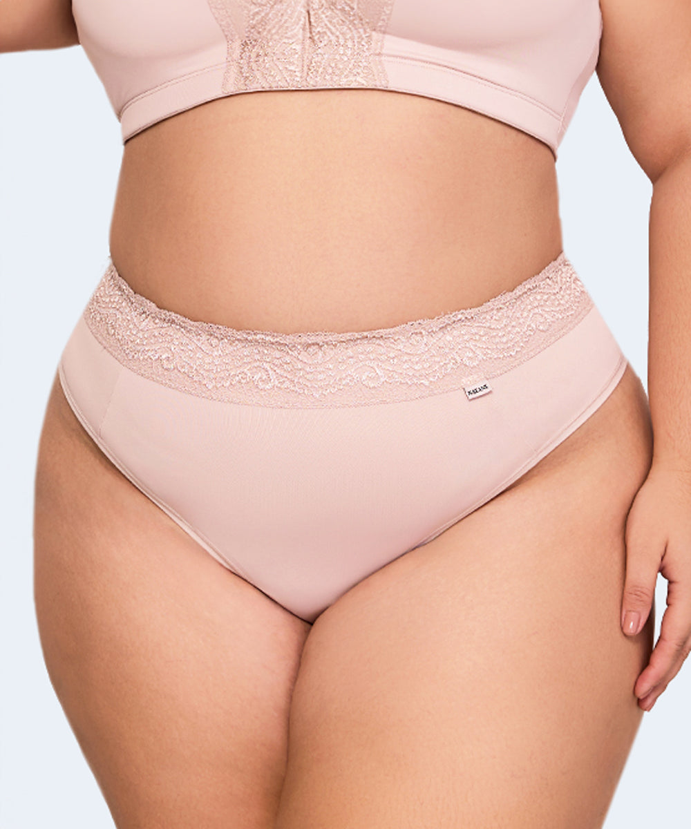 Calcinha Plus Size Fio Dental Duplo Renda Cos - NAYANE