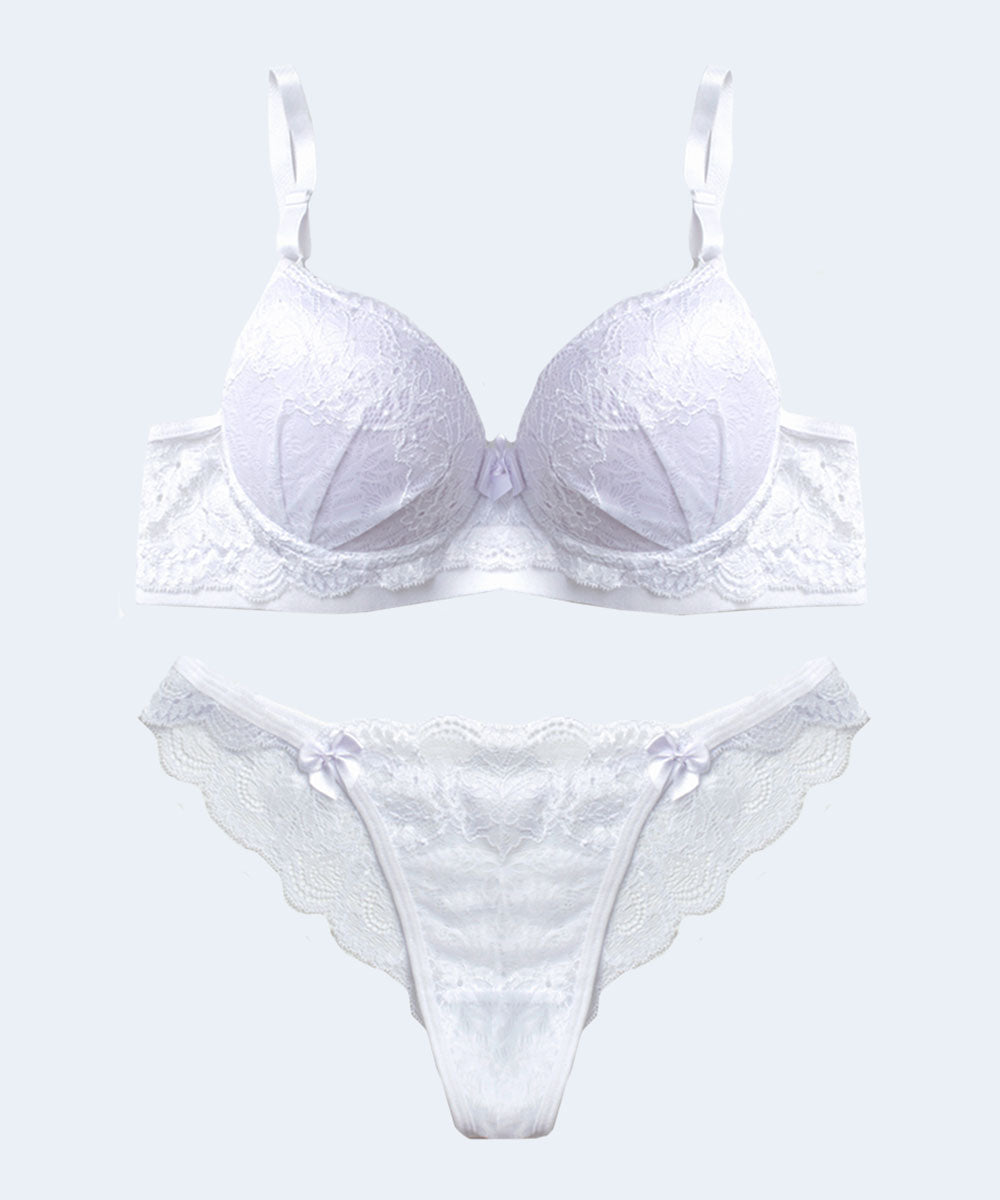 Conjunto de Renda Base com Elástico Calcinha Biquini - FEMME FATALLE