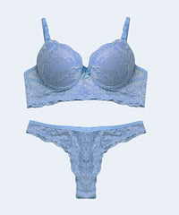 Conjunto de Renda Base Large Calcinha Tanga Fio Dental - FEMME FATALLE