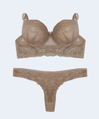 Conjunto de Renda Base Large Calcinha Tanga Fio Dental - FEMME FATALLE