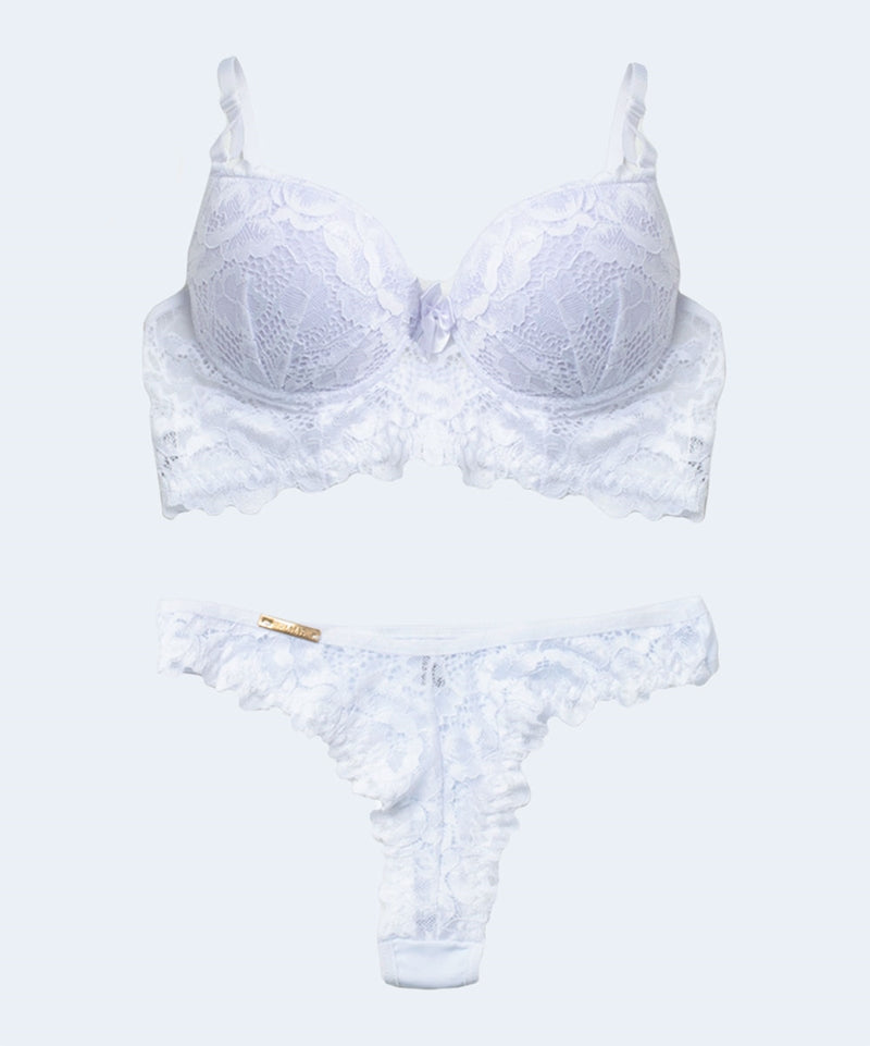 Conjunto de Renda Base Large Calcinha Tanga Fio Dental - FEMME FATALLE