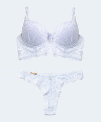Conjunto de Renda Base Large Calcinha Tanga Fio Dental - FEMME FATALLE