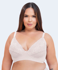 Sutiã De Microfibra Com Renda Sem Bojo E Sem Aro Plus Size - SANTA PASSION