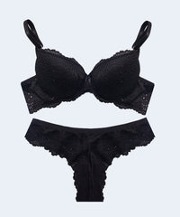 Conjunto de Laise com Bojo Calcinha Biquini - FEMME FATALLE